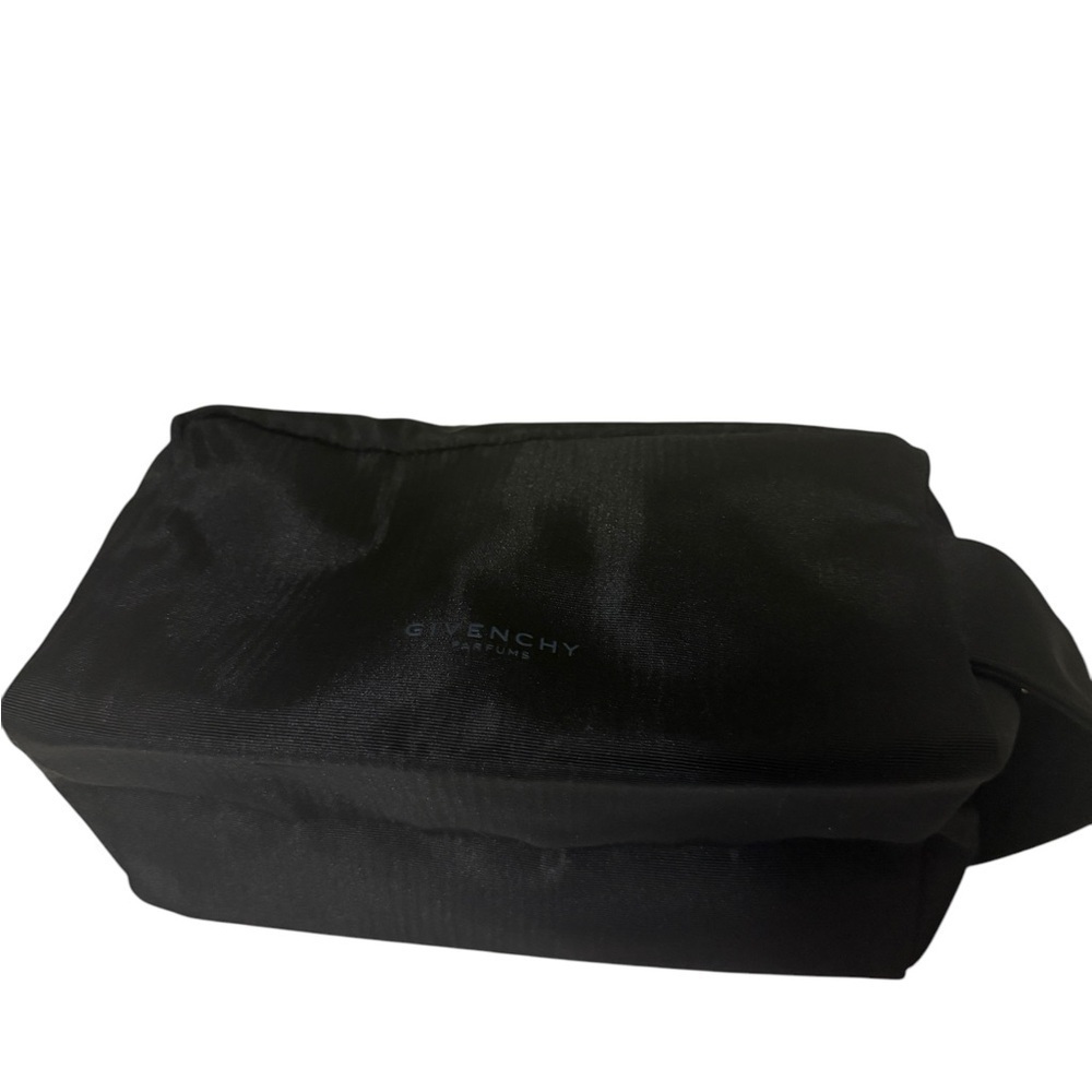 Givenchy perfume toiletry Bag with double zipper with two compartments black